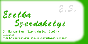 etelka szerdahelyi business card